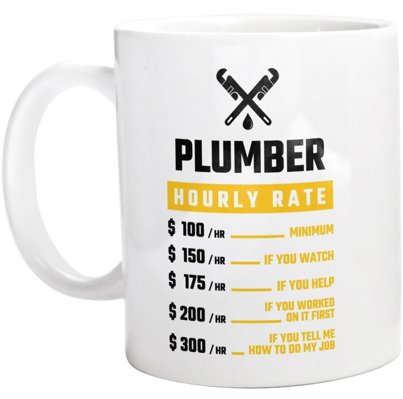 Hourly Rate Plumber - Kubek Biały