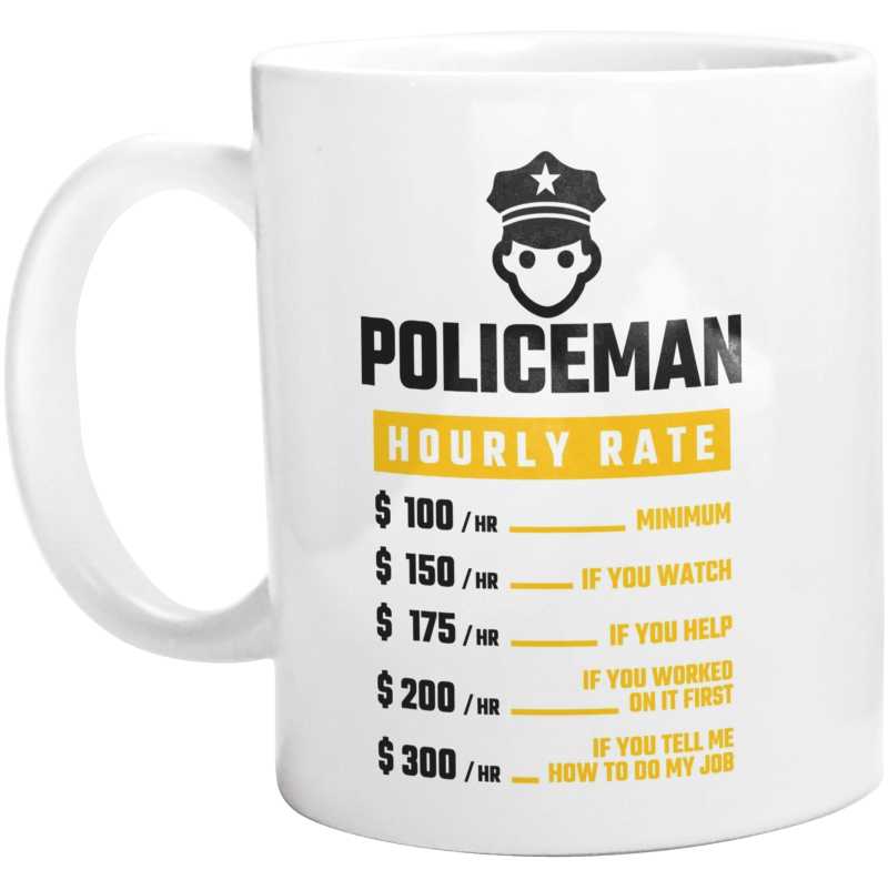 Hourly Rate Policeman - Kubek Biały