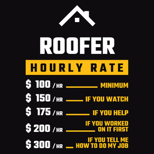 Hourly Rate Roofer - Męska Bluza Czarna