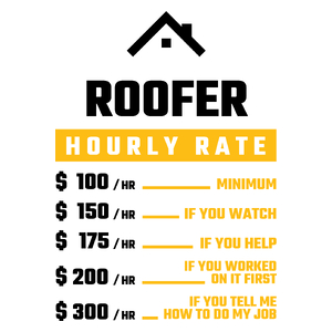 Hourly Rate Roofer - Kubek Biały