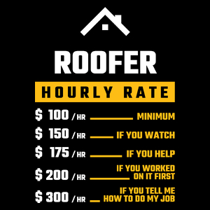Hourly Rate Roofer - Torba Na Zakupy Czarna