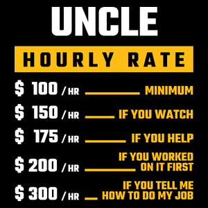 Hourly Rate Uncle - Torba Na Zakupy Czarna
