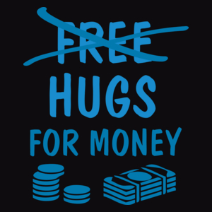 Hugs For Money - Męska Bluza Czarna
