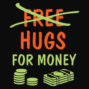 Hugs For Money - Męska Bluza z kapturem Czarna