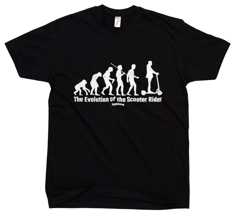 Hulajnoga Ewolucja - Męska Koszulka Czarna