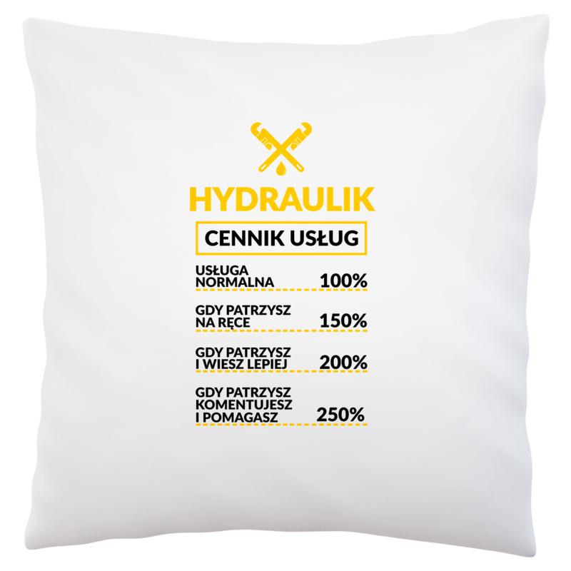 Hydraulik - Cennik Usług - Poduszka Biała