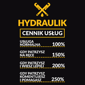 Hydraulik - Cennik Usług - Męska Bluza z kapturem Czarna
