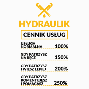 Hydraulik - Cennik Usług - Poduszka Biała