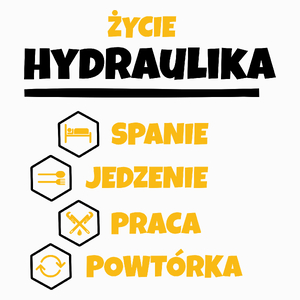 Hydraulik - Spanie Jedzenie - Poduszka Biała