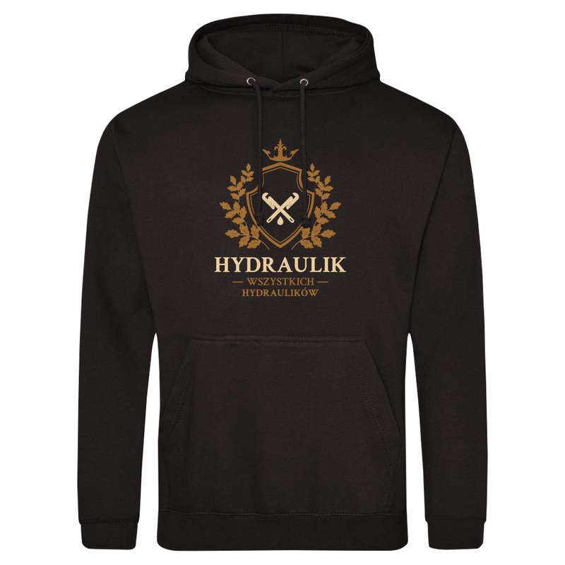Hydraulik Wszystkich Hydraulików - Męska Bluza z kapturem Czarna