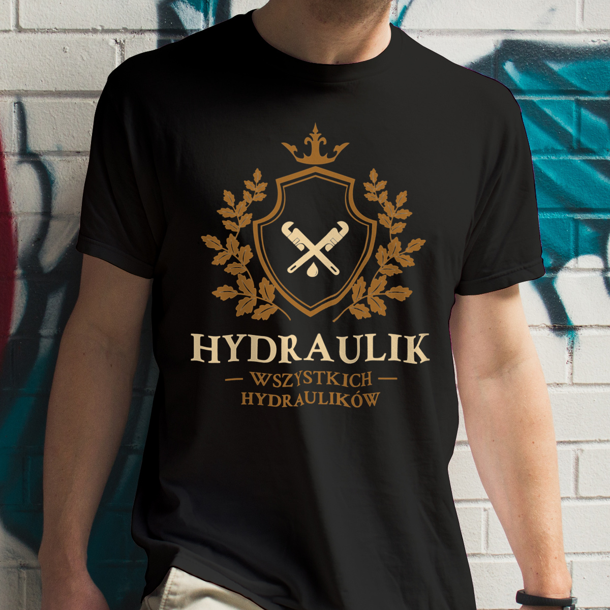 Hydraulik Wszystkich Hydraulików - Męska Koszulka Czarna