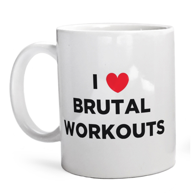 I <3 Brutal Workouts - Kubek Biały