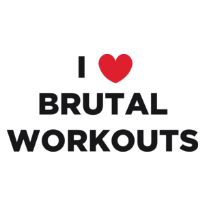 I <3 Brutal Workouts - Kubek Biały