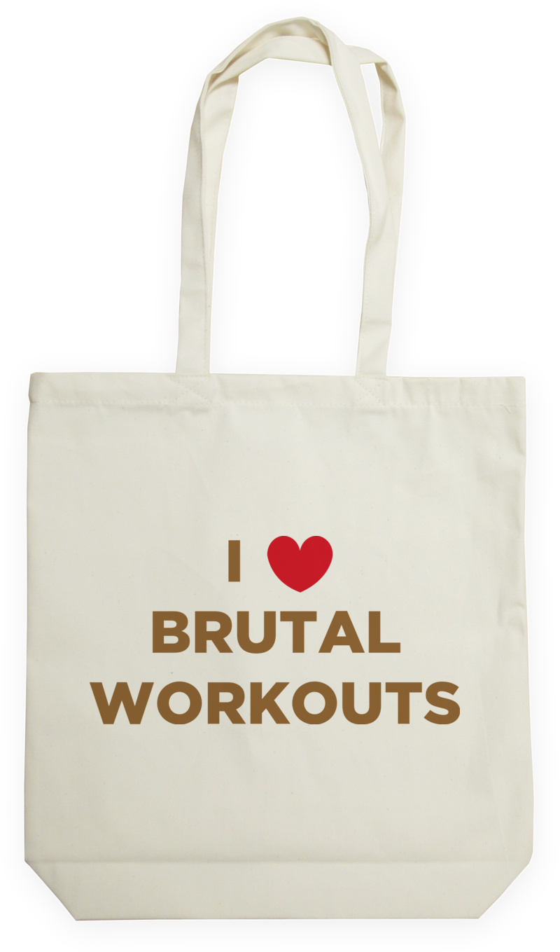 I <3 Brutal Workouts - Torba Na Zakupy Natural