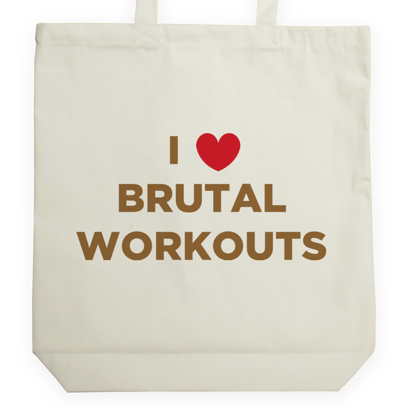 I <3 Brutal Workouts - Torba Na Zakupy Natural