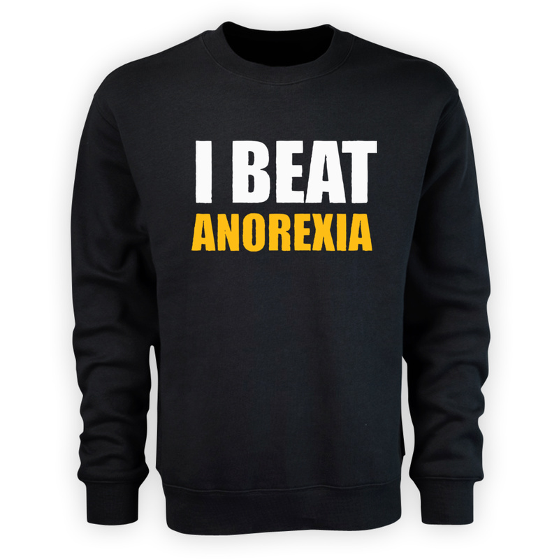 I Beat Anorexia - Męska Bluza Czarna
