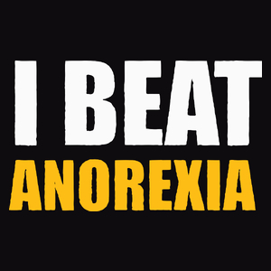 I Beat Anorexia - Męska Bluza z kapturem Czarna