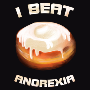 I Beat Anorexia - Męska Koszulka Czarna