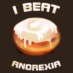I Beat Anorexia - Męska Koszulka Czekoladowa