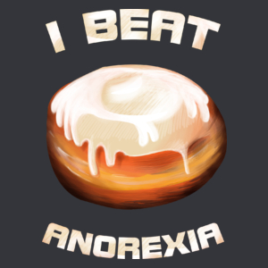I Beat Anorexia - Męska Koszulka Szara