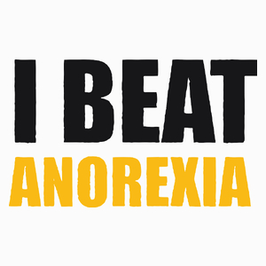 I Beat Anorexia - Poduszka Biała