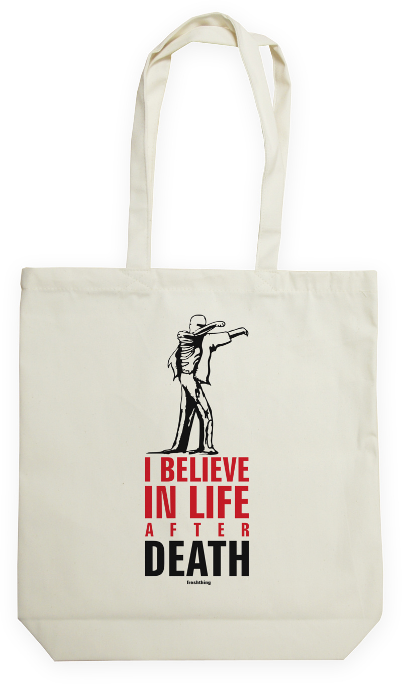 I Believe In Life After Death - Zombie - Torba Na Zakupy Natural