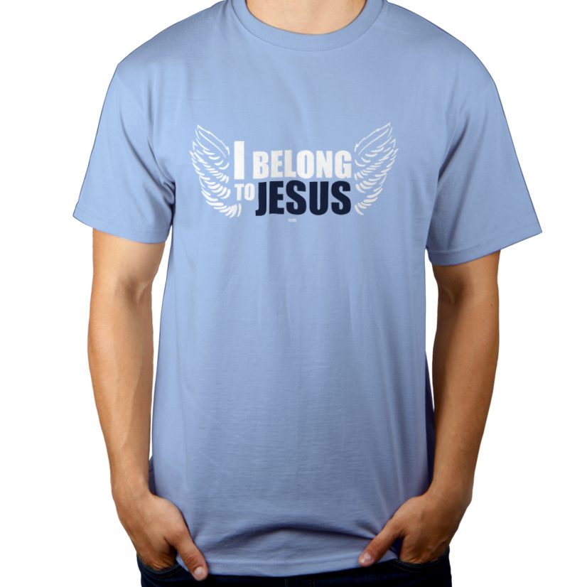 I Belong To Jesus - Męska Koszulka Błękitna