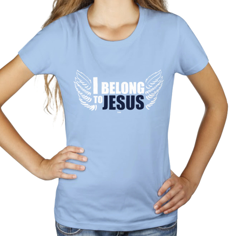 I Belong To Jesus - Damska Koszulka Błękitna