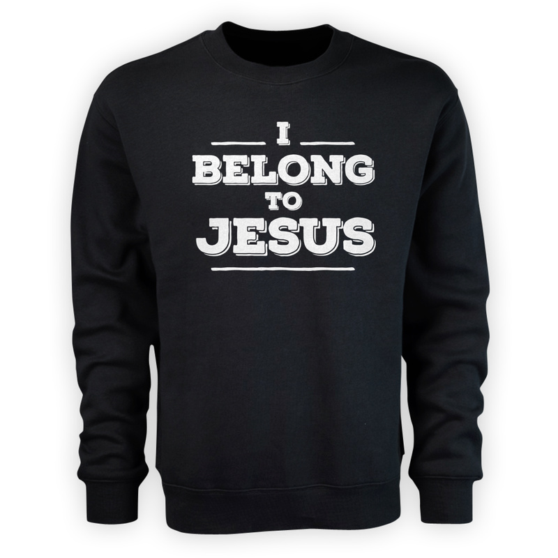 I Belong to Jesus - Męska Bluza Czarna