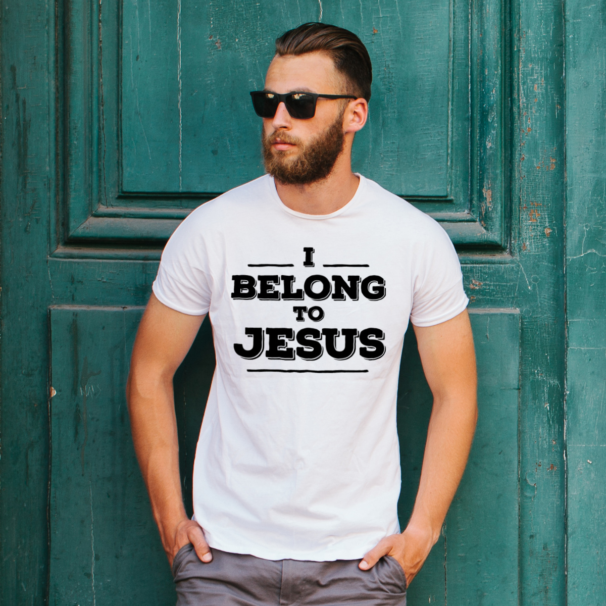 I Belong to Jesus - Męska Koszulka Biała