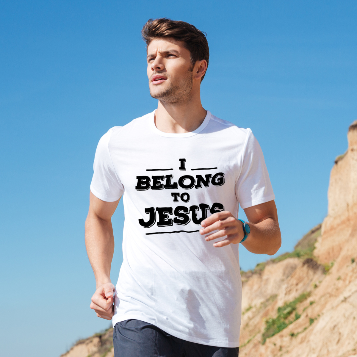 I Belong to Jesus - Męska Koszulka Biała