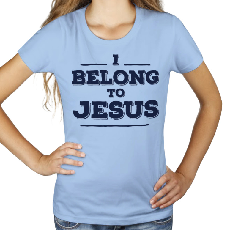 I Belong to Jesus - Damska Koszulka Błękitna