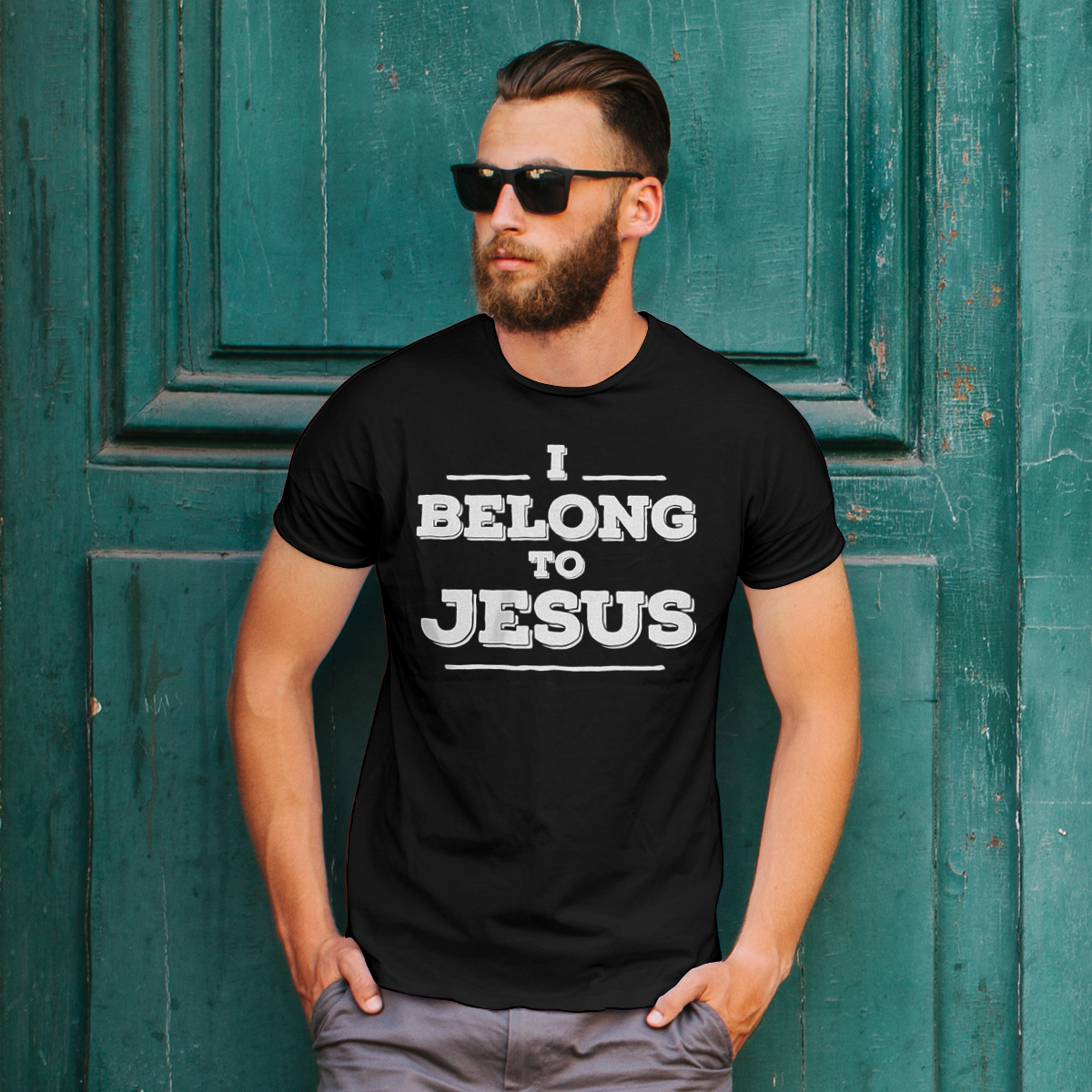 I Belong to Jesus - Męska Koszulka Czarna