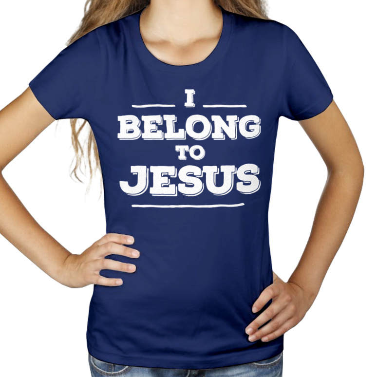 I Belong to Jesus - Damska Koszulka Granatowa