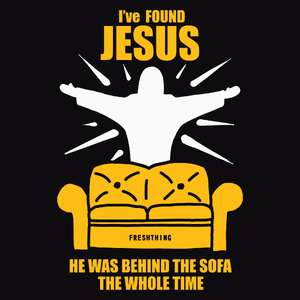 I Found Jesus Behind The Sofa - Męska Bluza Czarna