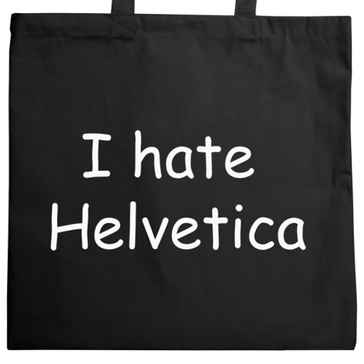 I Hate Helvetica - Torba Na Zakupy Czarna