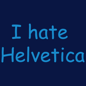I Hate Helvetica - Damska Koszulka Granatowa