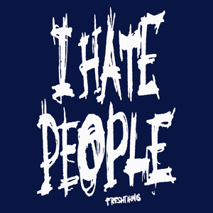 I Hate People - Męska Koszulka Ciemnogranatowa