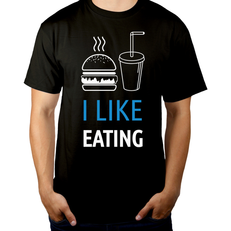 I Like Eating - Męska Koszulka Czarna