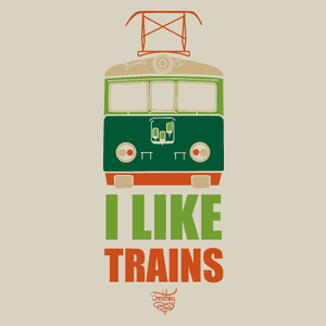I Like Trains - Torba Na Zakupy Natural