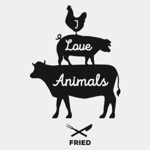 I Love Animals Fired - Męska Koszulka Biała