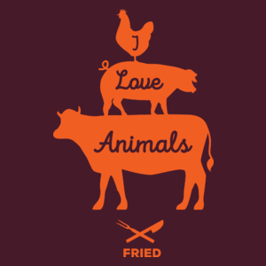 I Love Animals Fired - Męska Koszulka Burgundowa