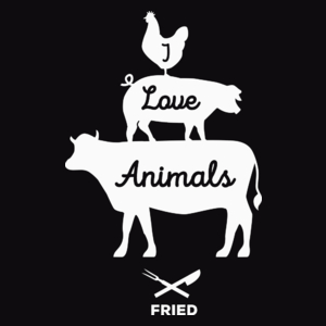 I Love Animals Fired - Męska Koszulka Czarna
