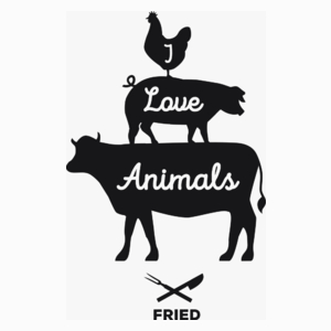 I Love Animals Fired - Poduszka Biała