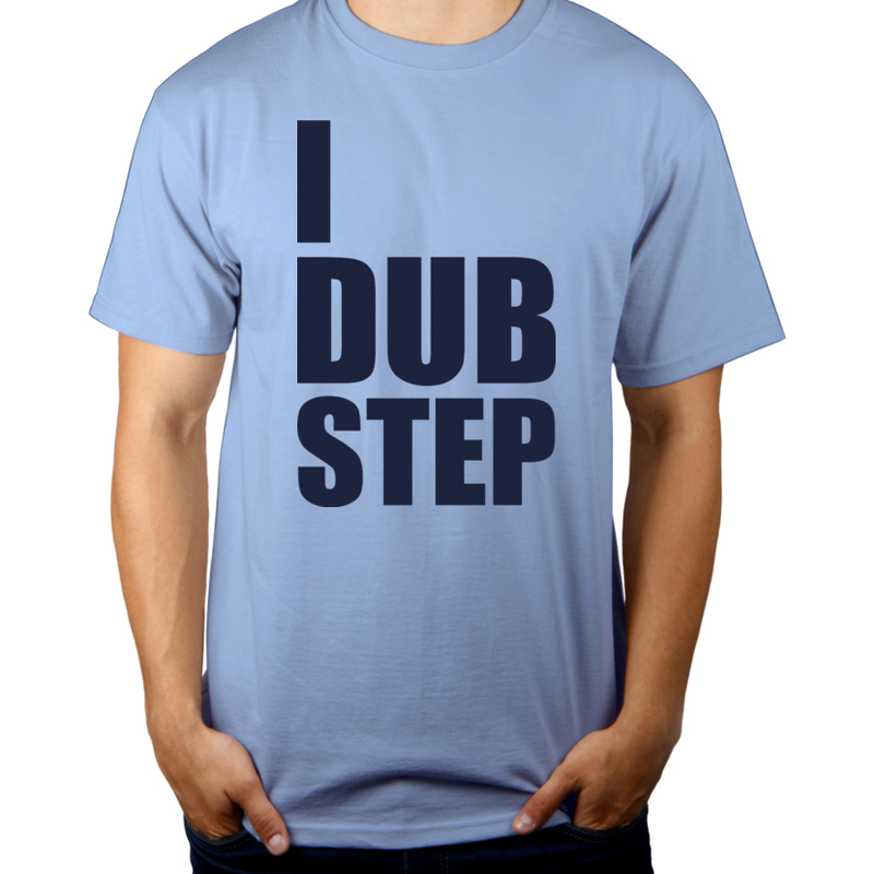 I Love Dub Step - Męska Koszulka Błękitna