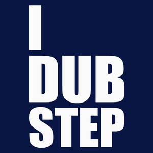 I Love Dub Step - Męska Koszulka Ciemnogranatowa