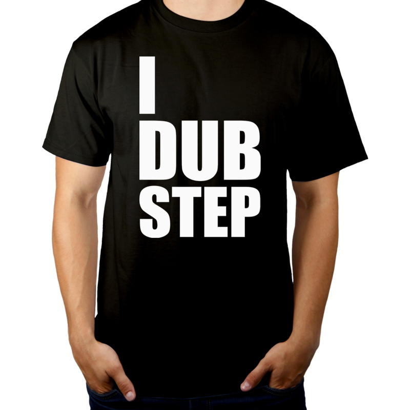 I Love Dub Step - Męska Koszulka Czarna