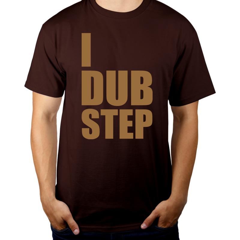 I Love Dub Step - Męska Koszulka Czekoladowa
