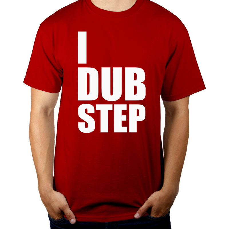 I Love Dub Step - Męska Koszulka Czerwona