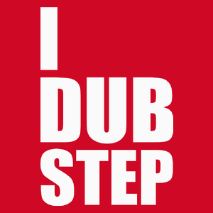 I Love Dub Step - Męska Koszulka Czerwona